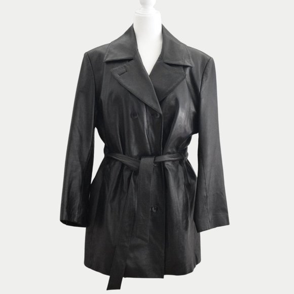 Wilsons Leather Jackets & Blazers - WILSONS Women's Black Leather Coat Size L